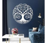 Metal Black Life Tree Wall Art, Metal Nature Forest Wall Art Decor, Entryway Indoor Artwork Decoration for Living Room, Bedroom Hallway and Stairs Nature Home Decor (Black 28"x27" / 70