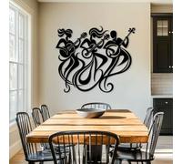 Metal Black Musician Wall Art, Metal Guitar Classroom Music Lover Art Wall Decor, Musician Artwork Decoration Modern Sculpture for Living Room,Bedroom Hallway and Stairs Decor (Black 28"x26"