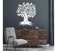 Metal Black Oak Tree of Life Wall Art, Metal Large Wall Art Decor, Tree Artwork Decoration Modern Sculpture for Living Room,Bedroom Hallway Home Decor(White 30L x 25W)
