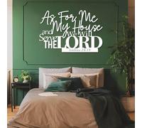 Metal Black Psalm 24 15 Wall Art, Metal Joshua Bible Verse Christian Wall Art Decor, Scripture Artwork Decoration Modern Sculpture for Living Room,Bedroom Hallway and Stairs Home Decor (Whi