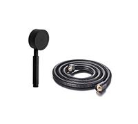 Metal Black Stainless Steel Shower Head with Bathroom Hose 150 cm, High Pressure Handheld Shower Head Spray Set for Low Water Pressure Increase Pressure