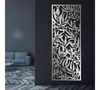 Metal Black Tall Narrow Eucalyptus Wall Art, Metal Vertical Leaf Branch Botanical Wall Art Decor, Scroll Artwork Decoration Modern Sculpture for Living Room,Bedroom Hallway and Stairs Decor
