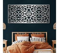 Metal Black Vintage Scroll Wall Art, Metal Rustic Framed European Candle Wall Art Decor, Scroll Artwork Decoration Modern Sculpture for Living Room,Bedroom Hallway and Stairs Home Decor (Sil