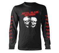 METAL BLADE RECORDS Unisex Crushed Skulls Long-Sleeve T-Shirt M (Black)