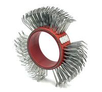 Metal Blaster Clearing/Abrasive Wire Wheel Belt/Grinder Replacement Coarse Brush/Corrosion and Rust Removal/Bristle Blasting Tool for Surface Preparation (0.7mm Stainless Steel, 1 PCS)