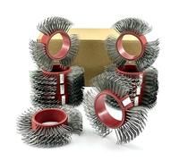 Metal Blaster Clearing Brush/Replacement Coarse Abrasive Wire Wheel Belt/Rust Removal/Bristle Blasting for Efficient Surface Preparation (0.7mm Carbon Spring Steel, A Box with Ten Belts)