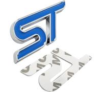 Metal Blue ST Front Grille Sticker Car Head Grill Emblem Badge Chrome Sticker Compatible With FIESTA FOCUS MONDEO Auto Car Styling