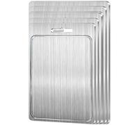 Metal Board Double Sided, Chopping Block Pastry Board, Cutting Chopping Boards, Kitchen Tool, Sleek, Modern Kitchen Tool, Fruit Cutting Block, Stainless Steel