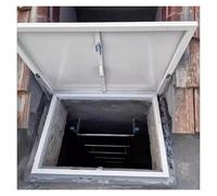 Metal Boat Storage Security Door Ventilation Galvanized Roof Hatch Deck Access Panel for Drywall Roof Terrace(65x65cm/2.13x2.13ft)
