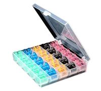 Metal bobbins for Sewing Machine 25Pcs/Set Metal Bobbins for Sewing Machine, Plastic Case, Storage Box for Spools with Thread, Tools(Colorful Bobbins)