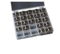Metal bobbins for Sewing Machine 25Pcs/Set Metal Bobbins for Sewing Machine, Plastic Case, Storage Box for Spools with Thread, Tools(Metal Bobbins)