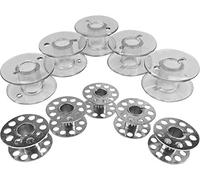Metal Bobbins + Plastic Bobbins for Singer Talent 3323 and Tradition 2250, 2259, 2263, 2273 Sewing Machine Pack of 10