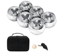 Metal Bocce Ball Set - Classic Game - Family Lawn Game | For Outdoors Picnic | Vacation | Camping And Beach | Portable Carry Bag | Complete Bocce Kit With Carrying Case | Adults Or Children