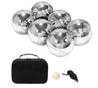 Metal Bocce Ball Set, Multi-Purpose Outdoor Steel Ball Game Kit, with Carrying Bag, Backyard Beach Picnic Family Fun Lawn Game Set, Durable Outdoor Use