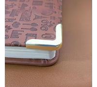 Metal Book Corner Protector, 50/100 PCS 21 * 5MM Bronze Metal Book Corner Protector Photo Album Corners(Gold,21 * 5mm 100pcs)