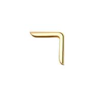 Metal Book Corner Protectors Edge Cover Guard 13 x 13 x 2.4 mm Gold Tone Pack of 50