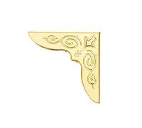 Metal Book Corner Protectors Edge Cover Guard 30 x 30 x 6 mm Gold Tone 100 Pieces