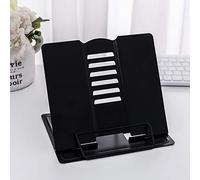 Metal Book Holder Reading Book Stand Folding Bookrest Document Copy Holder Adjustable Portable Book Holder Support Myopia Prevention Display Tray Paper Clips Cookbook Stand for Reading Cooking Office