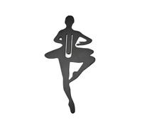 Metal Book Page Marker with Decorative Dancer, A | Recognizable Dancer Outline, Flat Page Marker Form, Dance-Inspired Detail for Books and Thoughtful Creative Gifting