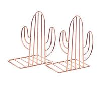Metal Bookend Book Support Stopper Bookshelf Holder Stand Rose Gold