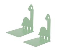 METAL BOOKEND ROBUST HEAVY DUTY MULTIFUNCTIONAL BOOK END FOR DVD CD CABINETS INTERIORS (Light Green Dinosaur)