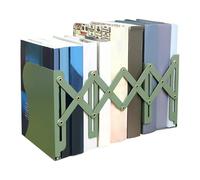 Metal Bookends | Expandable Heavy Duty Book Ends | Metal Non-Slip Stand for Desktop Desk, Cookbooks Record Kitchen Classroom Library