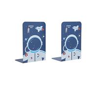 Metal Bookends Strong Durable Hold Books Organized for Home Office (Print 3)