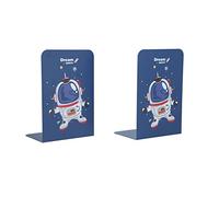 Metal Bookends Strong Durable Hold Books Organized for Home Office (Print 9)