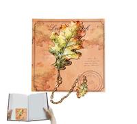 Metal Bookmark - Botanical Page Marker | Copper Alloy in Chinese | Exquisite leaf shape, artistic retro look, high quality cultural souvenir, classic clip, reading and library