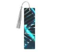 Metal Bookmark for Men Women Novelty Gag Science Gene Strand Bookmark for Book Lovers Unique Aluminum Alloy Book Marks with Tassel Pendant Craft Book Mark Accessories