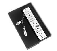 Metal Bookmark, Funny Stainless Steel Bookmark with Chain Retirement Gifts 2025 Best Gifts for Mom Grandma Friend Students Graduation Teacher Appreciation Retirement Thank You Gifts