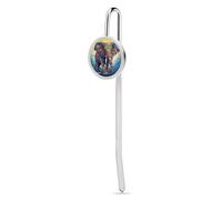 Metal Bookmark Gift Vintage Bookmarks Colorful Elephant Funny Book Marks Stainless Steel Book Mark Personalized Bookmark Reading Accessories for Book Lovers Bookish Bookmate 1.2"