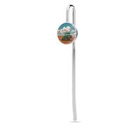 Metal Bookmark Gift Vintage Bookmarks Tractor Under Blue and White Clouds Funny Book Marks Stainless Steel Book Mark Personalized Bookmark Reading Accessories for Book Lovers Bookish Bookmate 1"