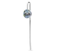 Metal Bookmark Personalized Silver Book Marker Hairpin Hook 1" | Lovely Sea Otter, Vintage Stainless Steel Bookmarks Clips for Women Men Book Lovers Writers, Reading Accessories, Gifts
