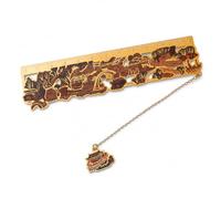 Metal Bookmark Ruler Bookmark Ruler Page Holder Marker Pendant with Chinese Cutout Pattern Strong Practical Use Suitable for, Along the River During Qingming