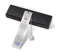 Metal Bookmarks for Women Men Best Friend Husband Wife Grandma Grandpa,Behind You All Your Memories,Before You All Your Dreams,Colored Birthday Book Mark (18th)