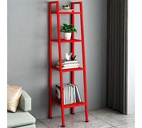 Metal Bookshelf, Modern Bookcase with Rectangular Shelves, Multi-Layer Storage Rack for Kitchen, Floor-to-Ceiling Design, Trapezoidal Flower Stand