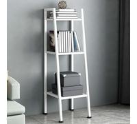 Metal Bookshelf, Modern Floor-to-Ceiling Storage Rack with Rectangular Shelves, Multi-Layer Trapezoidal Bookcase and Flower Stand