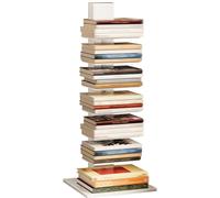 Metal Bookshelf Tower, Open Floor Standing Bookcase, Tall Vertical Display Shelf Storage Rack, Multipurpose Corner Organizer, 9-11 Tier Design