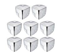 Metal Box Corner Protectors Box Edge Guard Protector 40 x 40 x 40 mm Silver Tone 8pcs