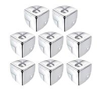 Metal Box Corner Protectors Wooden Box Edge Guard Protector 40 x 40 x 40 mm Silver Tone 8 Pieces