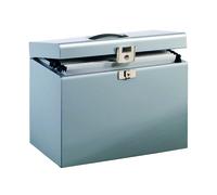 Metal Box File A4 Lockable 290 x 370 x 230mm Silver - 040011