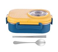 Metal Box - Sealed Portion Case, Travel Cuisine Tote | Triple Section Nutrition Packing Module System, Office Classroom Commute Picnic Camping Transfer Organizer for Students Workers Families