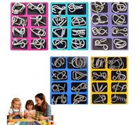 Metal Brain Teaser Puzzles, Metal Puzzles, Brain Teasers Puzzles For Children, Metals Brain Teaser Puzzles Physics Mind, 40 Pieces Metals Puzzles for Adults Kid