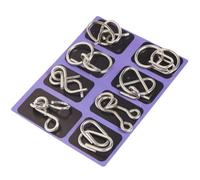 Metal Brain Teaser Puzzles, Metal Wire Puzzles, Brain Teaser Puzzles for Adults, Q Test Toy Mind Game Jigsaw for Kids, Set of 8