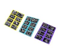 Metal Brain Teaser Puzzles Ring, 3D Interlocking Metal Wire IQ Logic Game, Brain Teaser IQ Test Disentanglemen Iron Link Unlock Interlock Game, Educational Party Favor Travel Thinking Toy (D-24PCS)