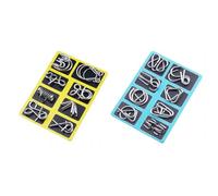 Metal Brain Teaser Puzzles Ring Educational Toys, Brain Teaser Wire Puzzle Game with Pouch For Party Favor Challenge (A+B)