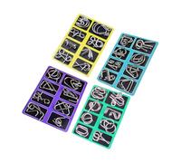 Metal Brain Teaser Puzzles Ring, Interlocking Challenge Puzzle Toy, Chinese Traditional IQ Game for Adults Party Favor Travel Thinking Toy, Conversation Starter Gift (Multicolor-E)