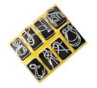 Metal Brain Teaser Puzzles - Wire Ring Lock and Unlock Game,Classical Brain Teaser Ring Set - for Adults Teens Home Party Birthday Preschool Classrooms Travel