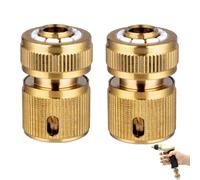 Metal Brass Hose Connector for Garden: Quick Hose Pipe Connectors and Fittings for 1/2-inch(13mm) - Tap Splitter for Lawns, Yards, Boats - Ideal DIYe